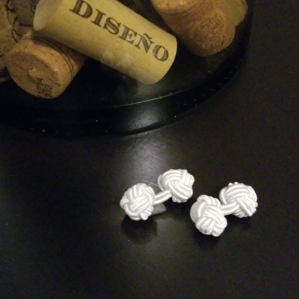 White Cloth Cufflinks